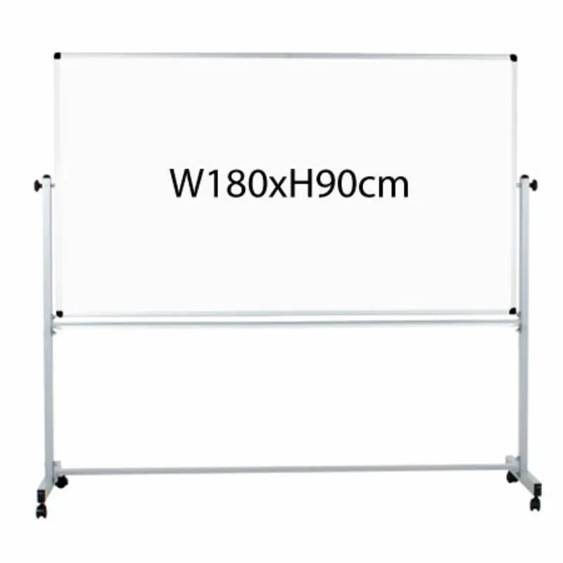 Mobile White Board Ref 7884 (Double Side) W180*H90cm, Aluminium Frame Deli
