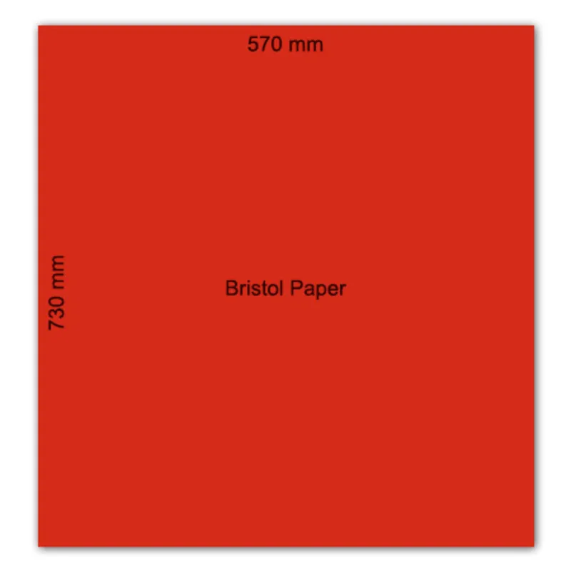 Bristol Paper  570*730 mm Red, 160gsm No Brand