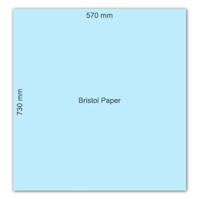 Bristol Paper  570*730 mm Blue, 160gsm No Brand