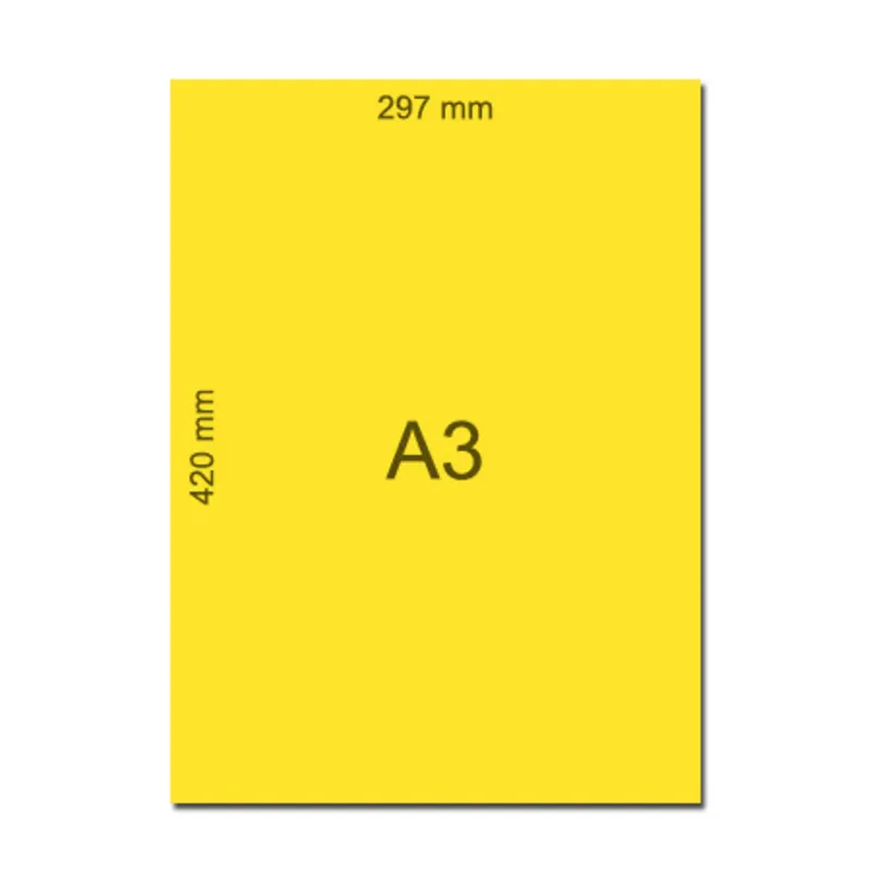 Bristol Paper  A3 Vivid Yellow, 120gsm No Brand