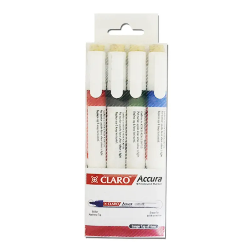 Whiteboard Marker Accura Ref CL-1237 Pk 4 [Assorted colour] Claro