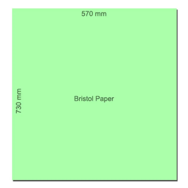 Bristol Paper  570*730 mm Green, 160gsm No Brand