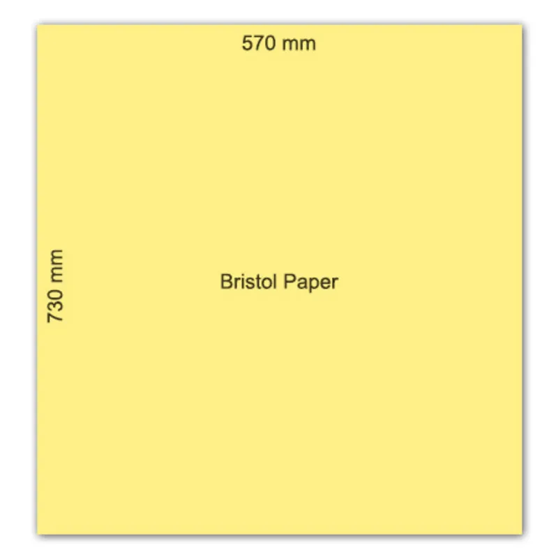 Bristol Paper  570*730 mm Yellow, 160gsm No Brand
