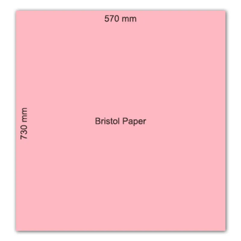 Bristol Paper  570*730mm Pink, 160gsm No Brand