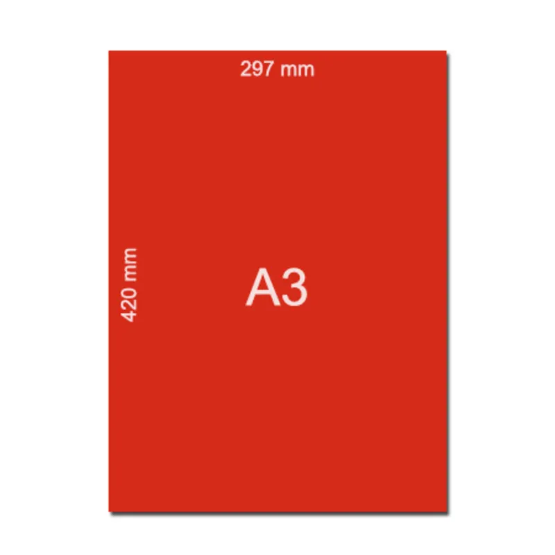Bristol Paper  A3 Red, 160gsm No Brand