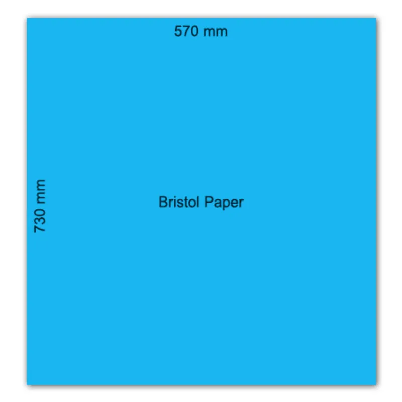 Bristol Paper  570*730mm Blue Turquoise, 160gsm No Brand