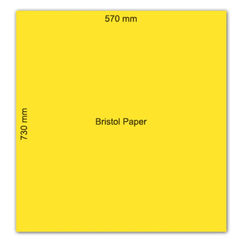 Bristol Paper  570*730mm Vivid Yellow, 160gsm No Brand
