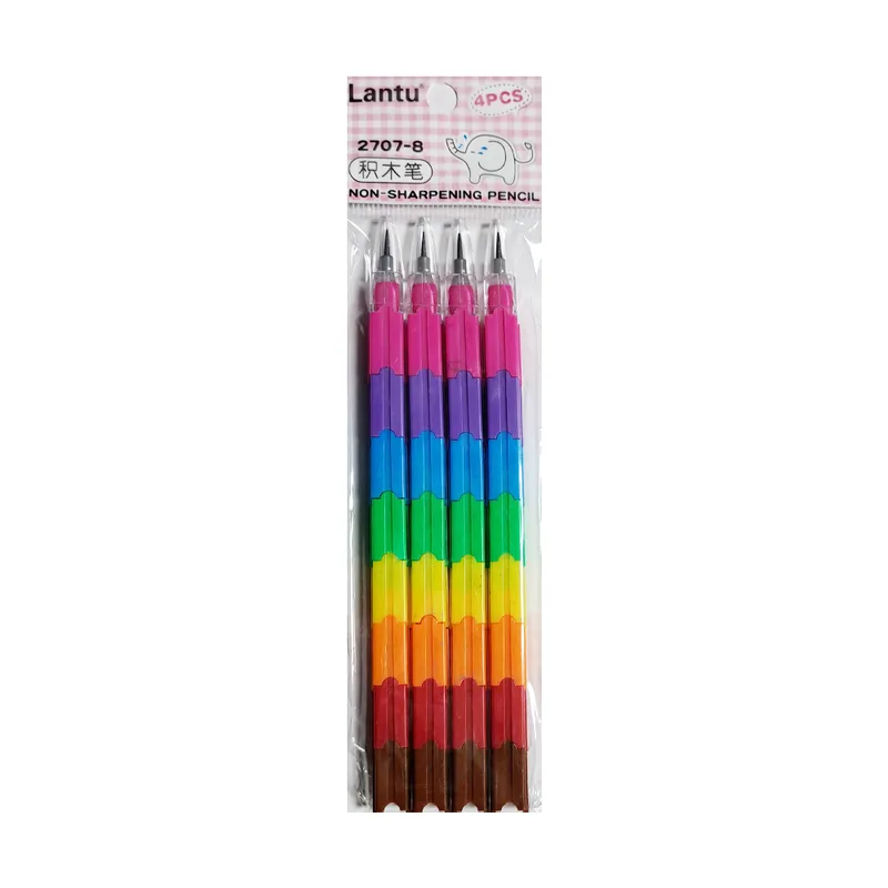 Pencil Non Sharpening Ref 2707 4 Pcs, Assorted Colors SW
