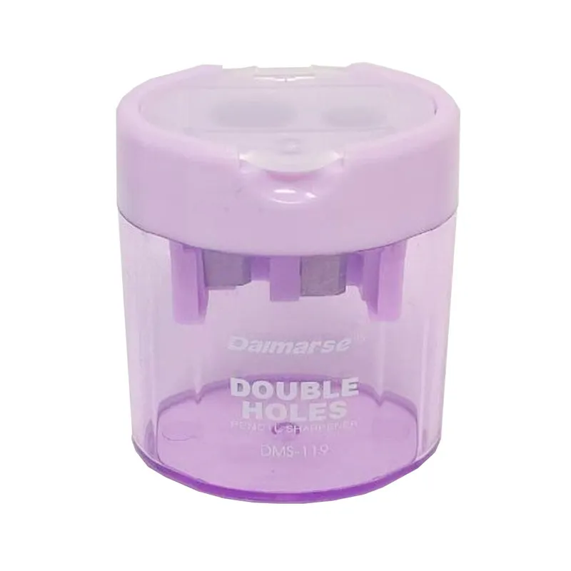 Pencil Sharpener Ref DMS-119 Two Hole, Assorted Colour SW