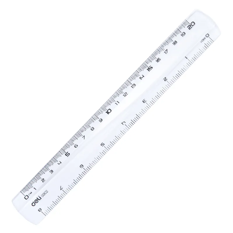 Plastic Ruler Ref G00212 8 Inch, 20cm Transparent Deli