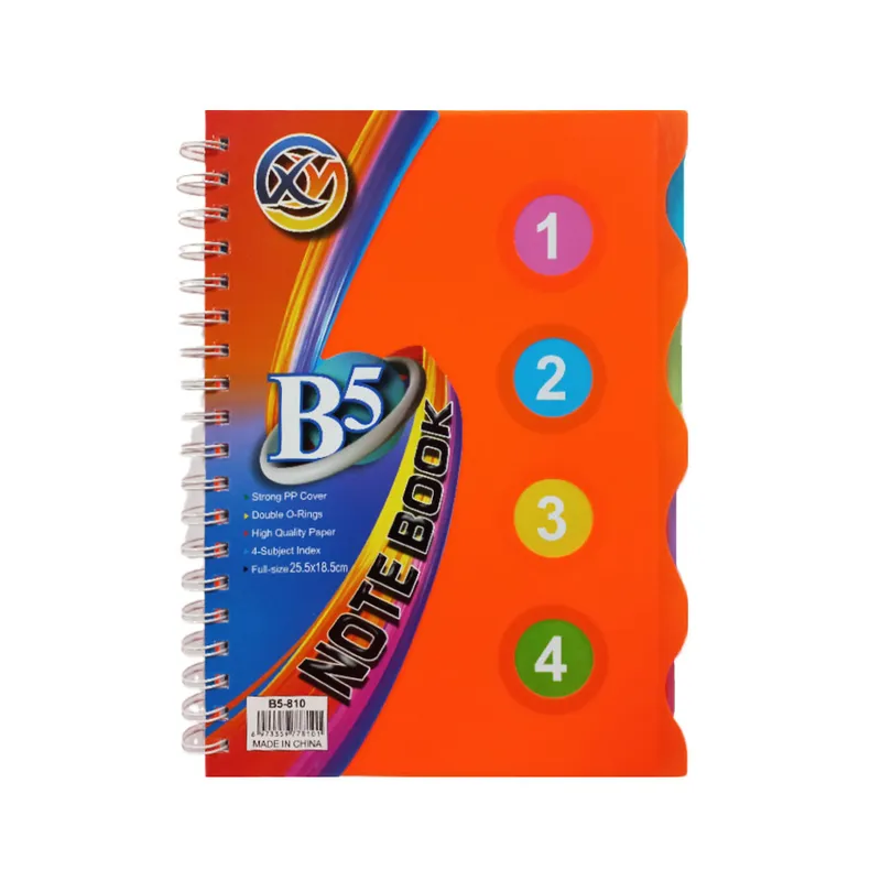 Spiral Notebook Ref B5-813 / B5-810 B5 With Index SW