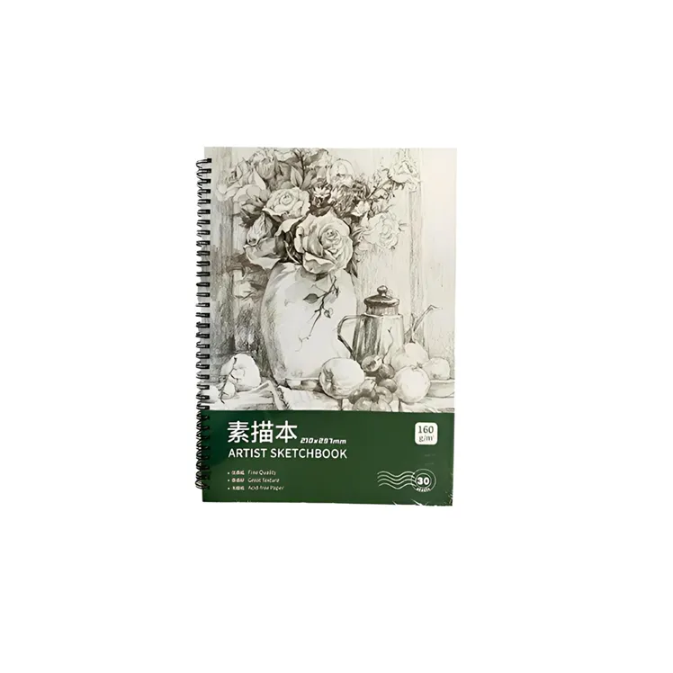 Sketch Book Artist C0579 A4,30 shts,160 gsm spiral left corner MeliMelo