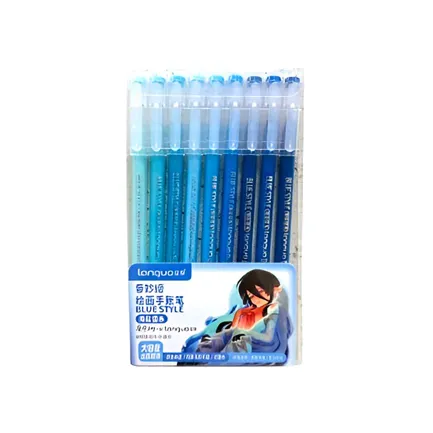 Gel Pen Ref K0558 0.6mm Languo [Pk 9] MeliMelo
