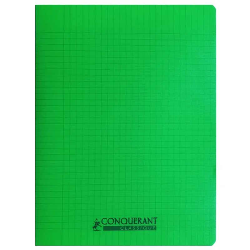 Classic Cover Notebook Ref 100902148 240*320cm, 96 pages, Seyes Polypro Green Conquerant