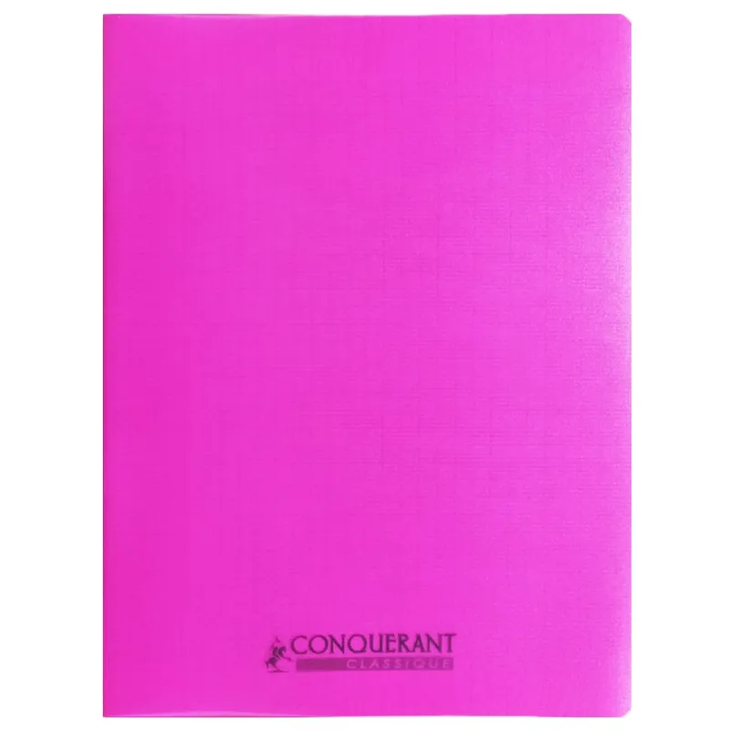 Classic Cover Notebook Ref 400002775 240*320cm, 96 pages, Seyes Pink Polypro Conquerant
