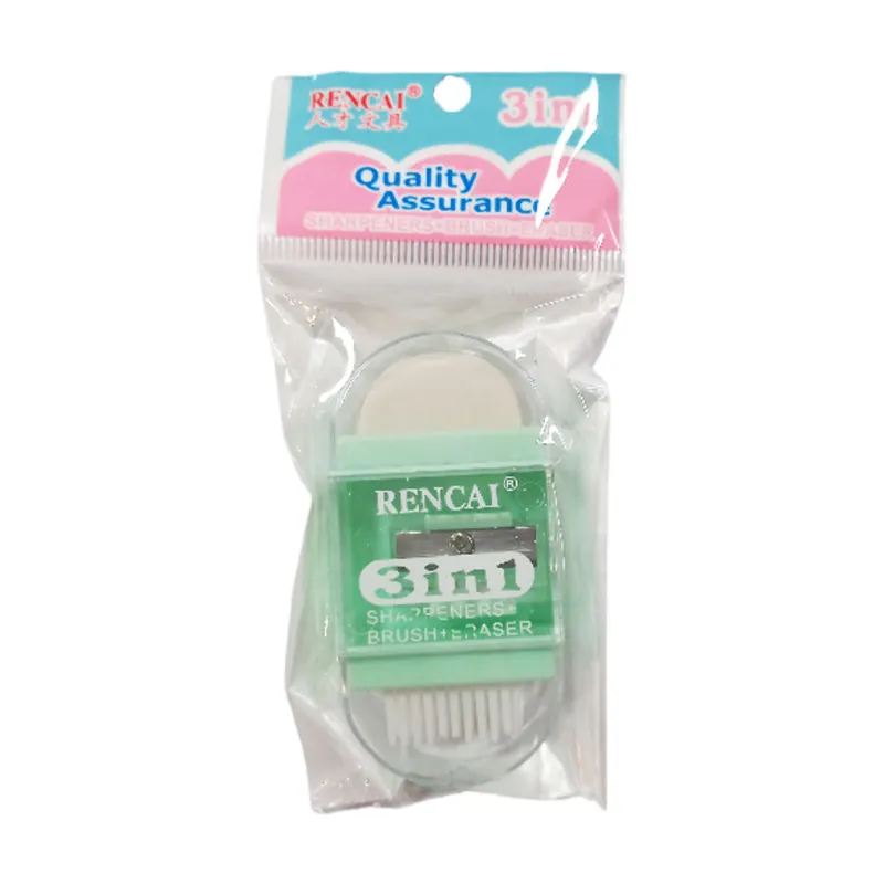 Sharpener + Brush + Eraser Ref RC-8121 3 in 1, Assorted Color SW