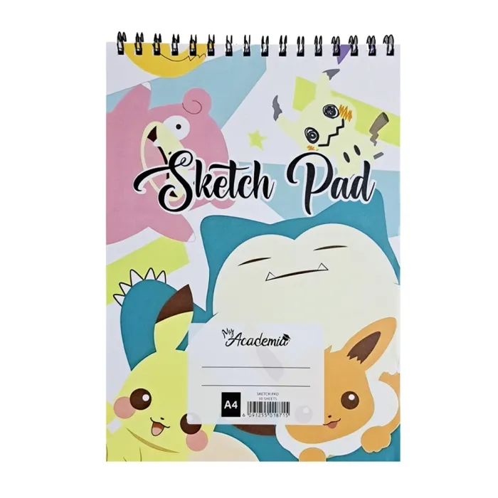 Sketch Book A4, 30 Sheets, Pokemon My Academia