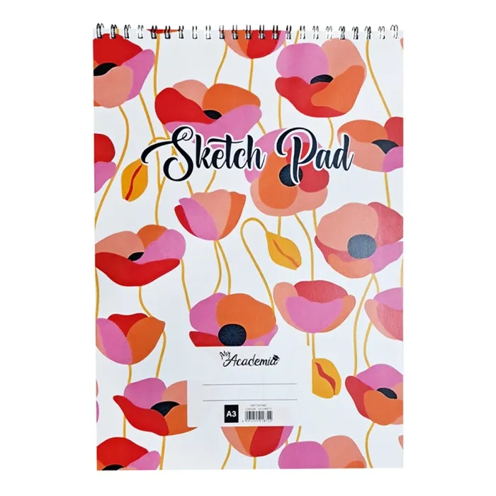 Sketch Book A3, 120gsm, 30 Sheets, Red Flower My Academia