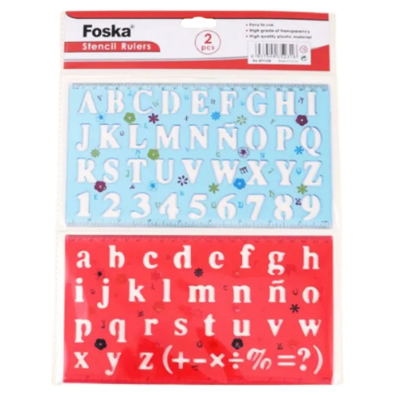 Stencil Ref BP9338 Alphabet Set [2 Pcs] Foska
