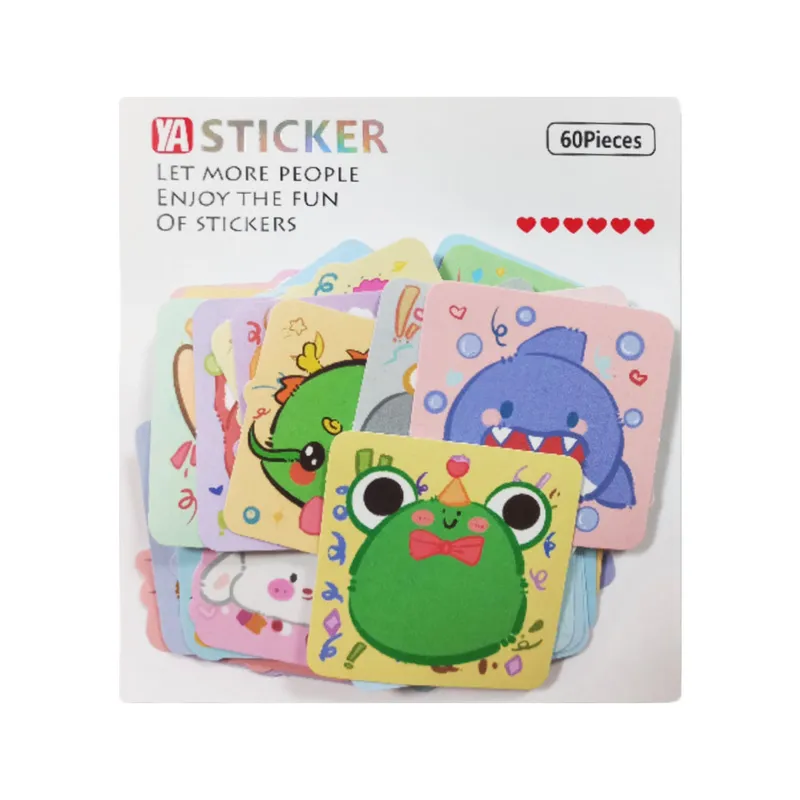 Sticker Ref YC6084 Assorted Animal, 60 Pcs, 5-7cm Meli Melo