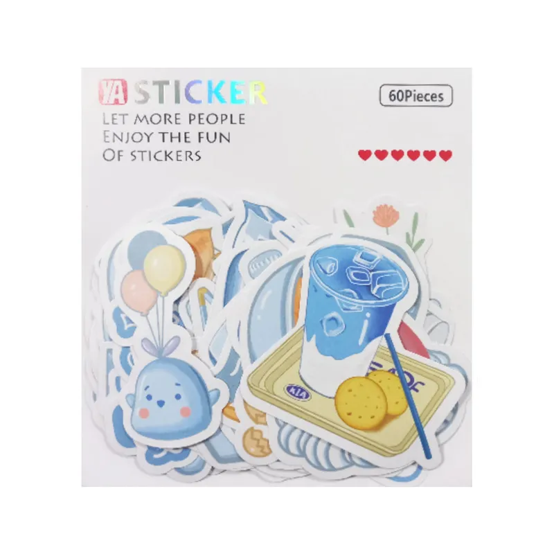 Sticker Ref YC6120 Bakery, 60 Pcs, 5-7cm Meli Melo