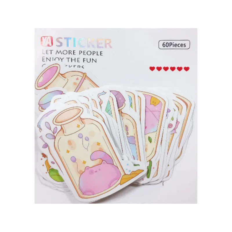 Sticker Ref YC6166 Mini Bottle, 60 Pcs, 5-7cm Meli Melo