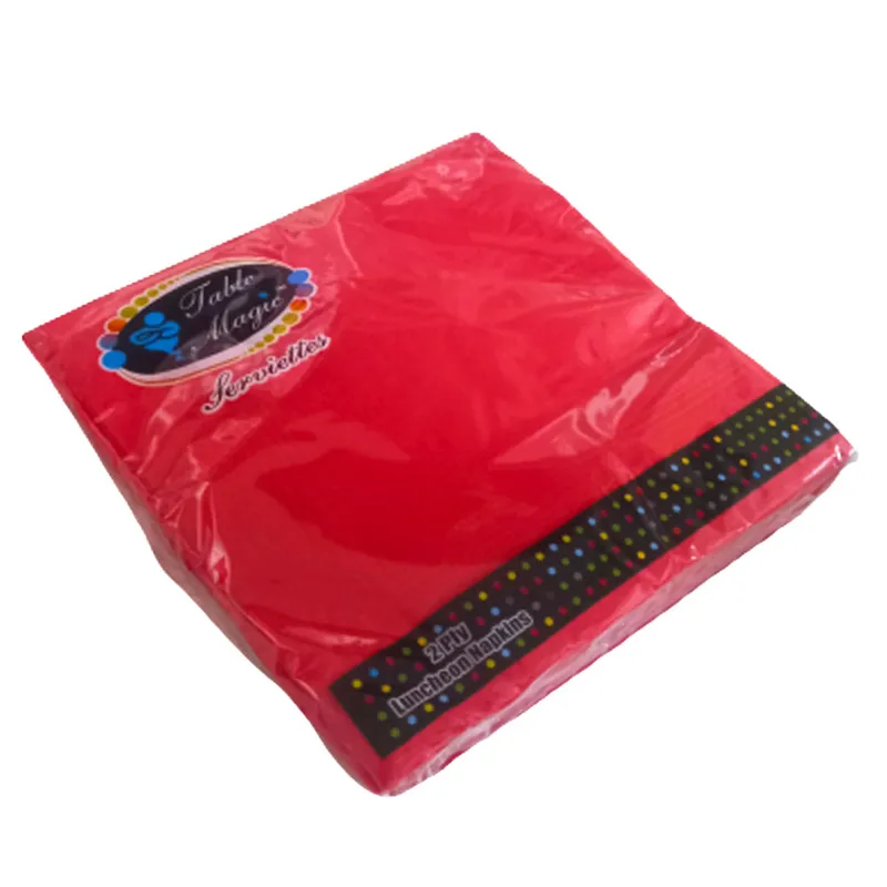 Napkins Ref CQS2-25C Red, 2 Ply [330mm*330mm] Pk25 Table Magic