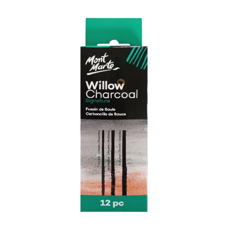 Willow Charcoal Ref MCG0057 Set Of 12 Pcs Mont Marte