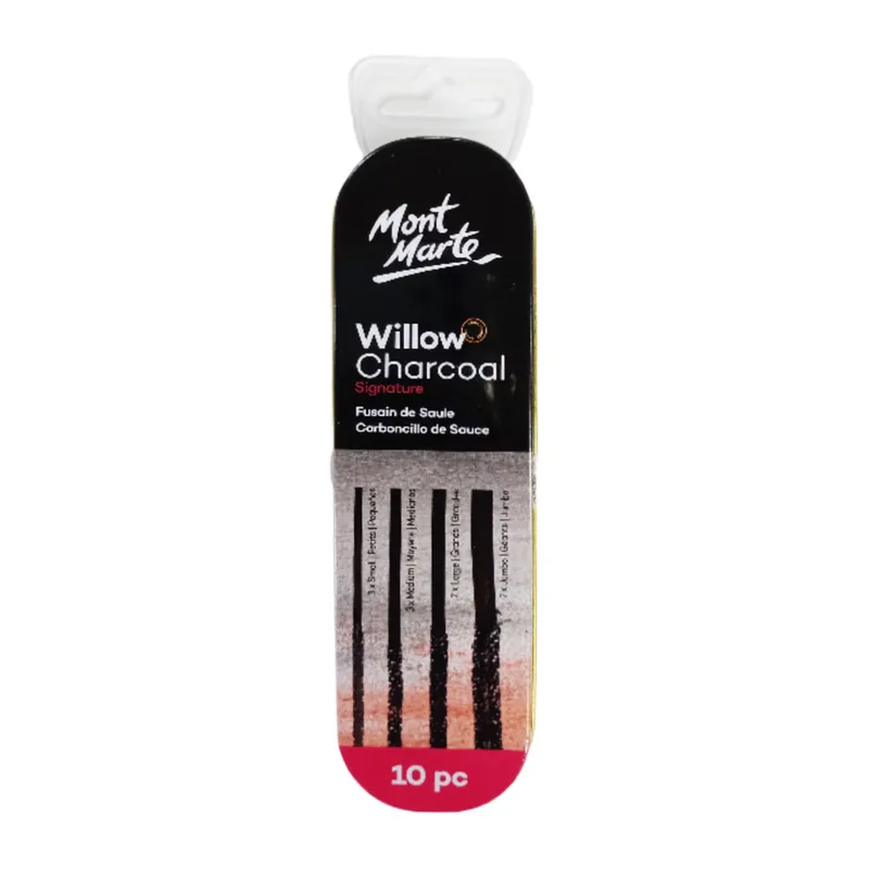 Willow Charcoal Ref MPN0043 Set Of 10 Pcs Mont Marte