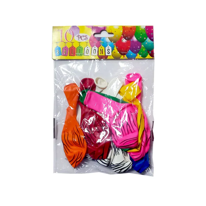 Balloons Printed Zebra [Pk 10] CML