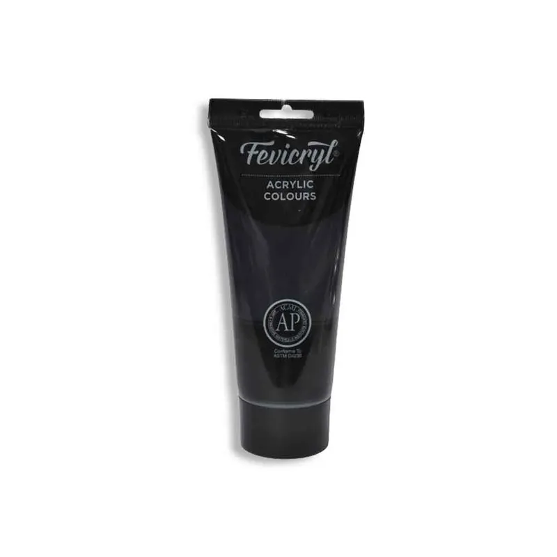 Acrylic Colours Ref AC20 200ml, Mars Black Fevicryl