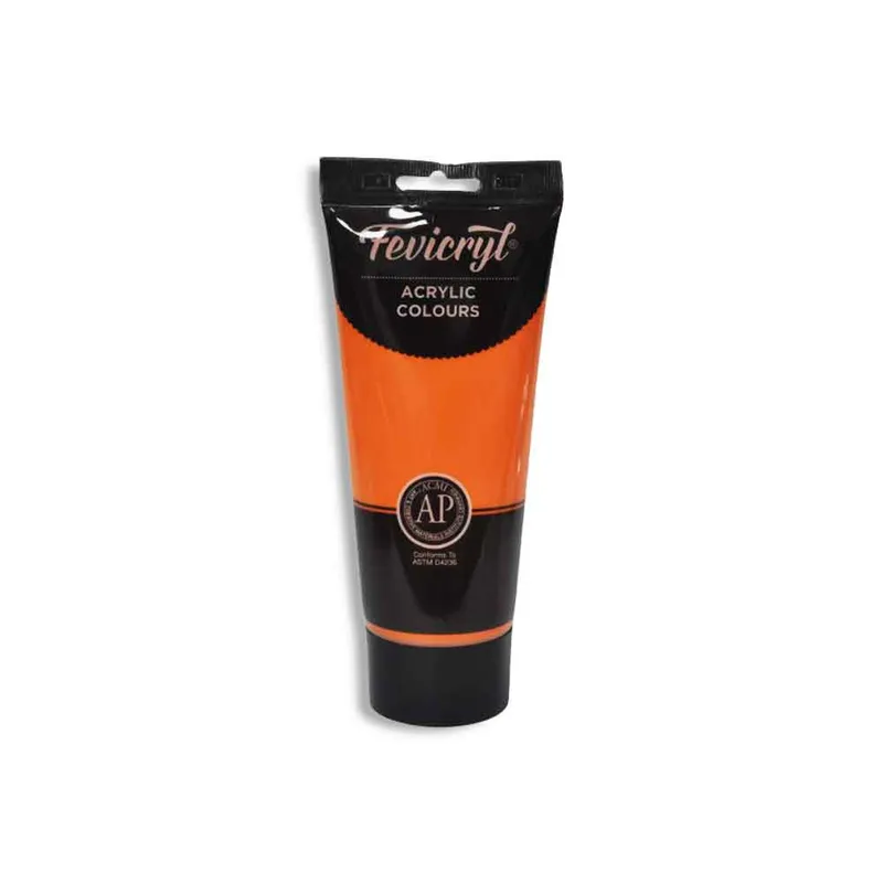 Acrylic Colours Ref AC09 200ml, Cadmium Orange Fevicryl