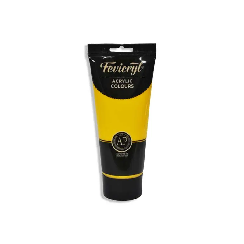 Acrylic Colours Ref AC06 200ml, Lemon Cadmium Yellow Fevicryl