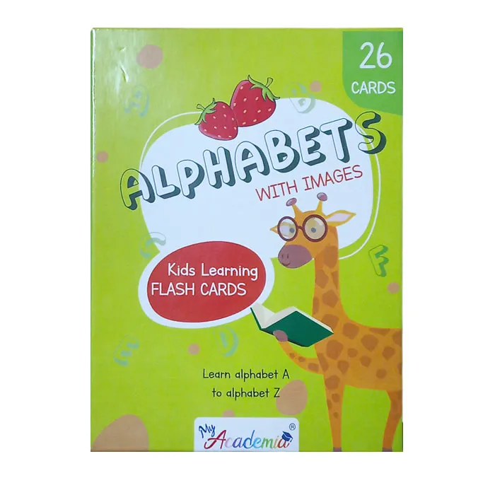 Flash Cards - Alphabets 26 Cards With Images My Academia