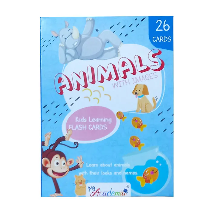 Flash Cards - Animals 26 Cards With Images My Academia