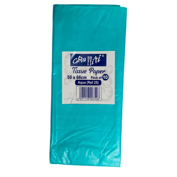 Paper Mousseline Ref 10B-25 Aqua, 10 Sheets Graffiti
