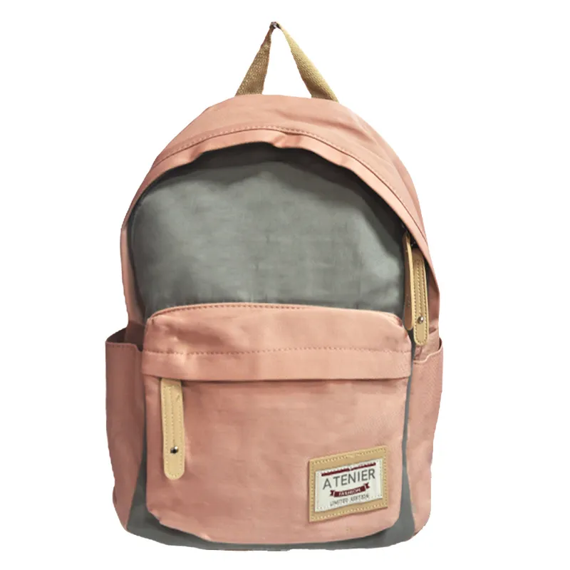 School Bag Polyester 26*13*35cm - Pink & Grey My Academia
