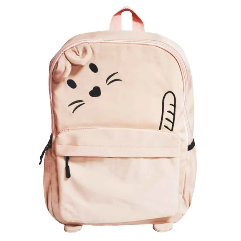 School Bag Nylon 29*11*40cm - Pastel Pink Kitty My Academia