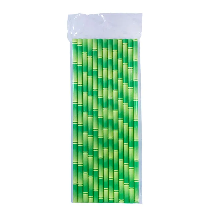 Paper Straw Ref DKS Bamboo Design [Pk 25] PS