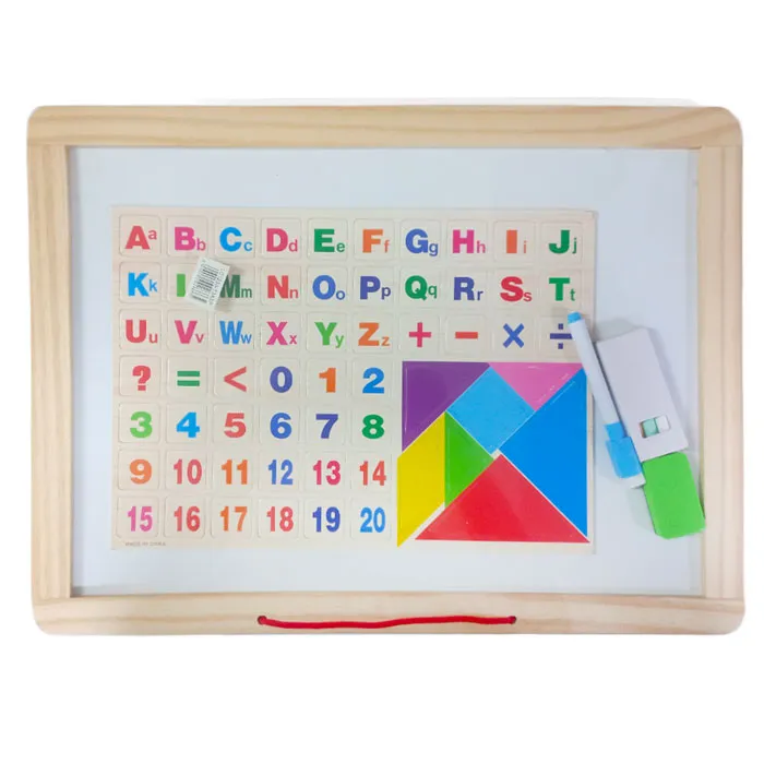 Mini White Board & Black Board Ref LC1238 With Jigsaw Puzzle and Board Kit, 445*335mm FW