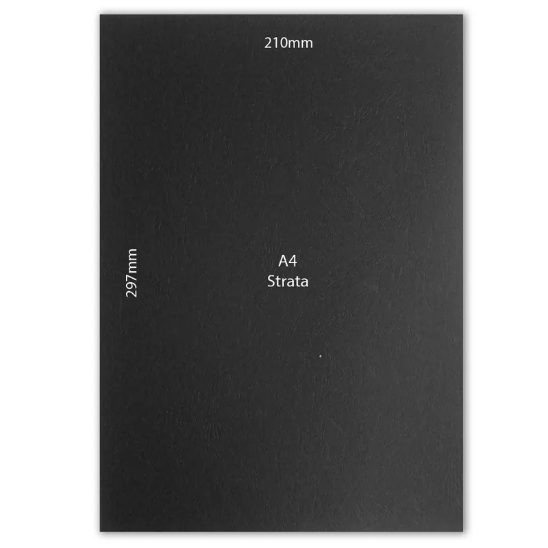 Strata Paper Ref C16 A4 Black, 210gsm [Pk 10] Notelita
