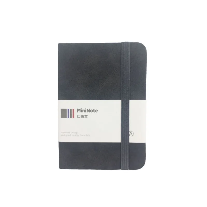 Leather Notebook Ref BP119 110*75mm, 96 Sheets, Black  Deli