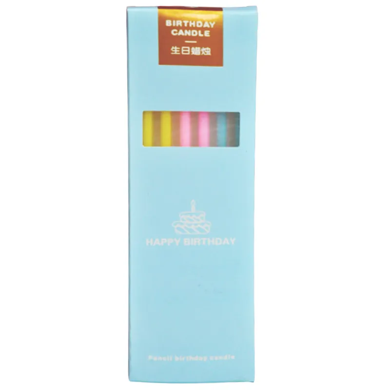 Birthday Candles Straight Assorted Colors - Box of 6 WTC
