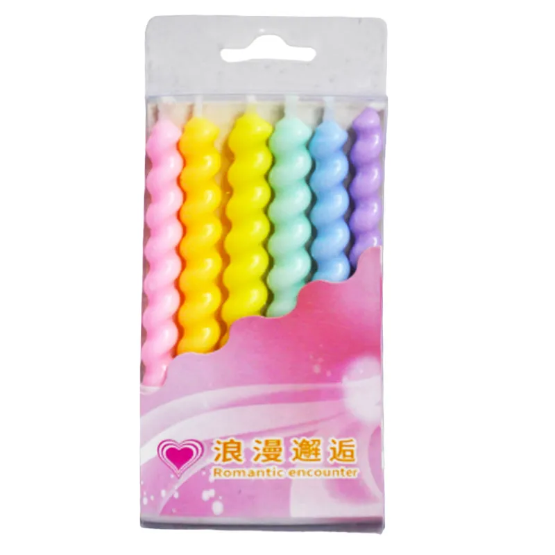 Candles Romantic Encounter Assorted Colors - Box of 6 WTC