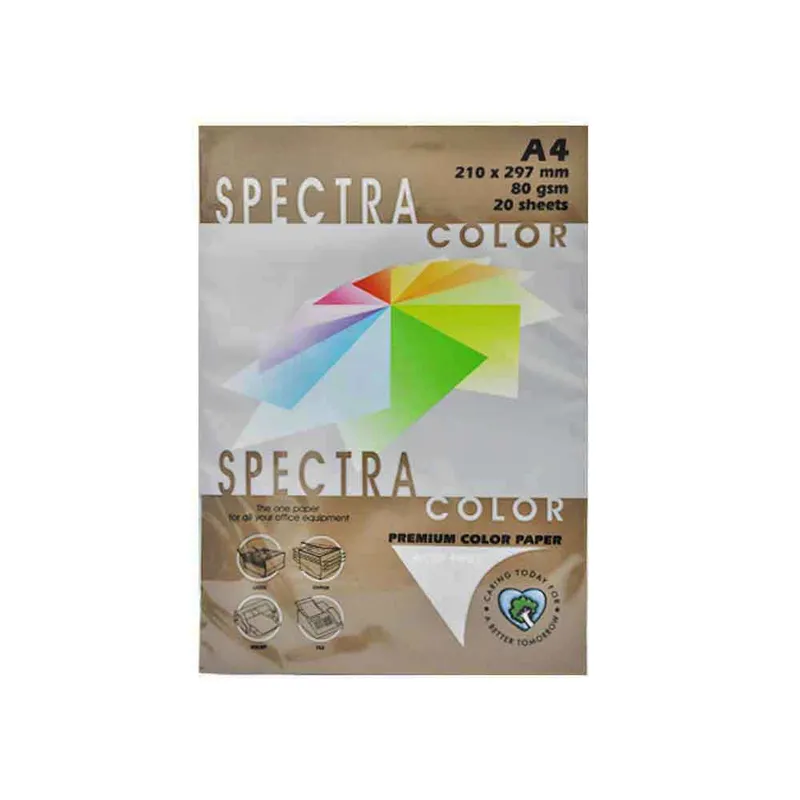 Colour Paper Ref IT43A A4 Chocolate, 80gsm [Pk 20] Spectra Colour