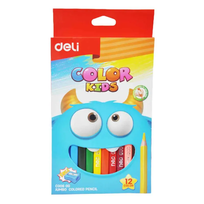 Jumbo Colored Pencils Ref C00600 12 Colors Deli
