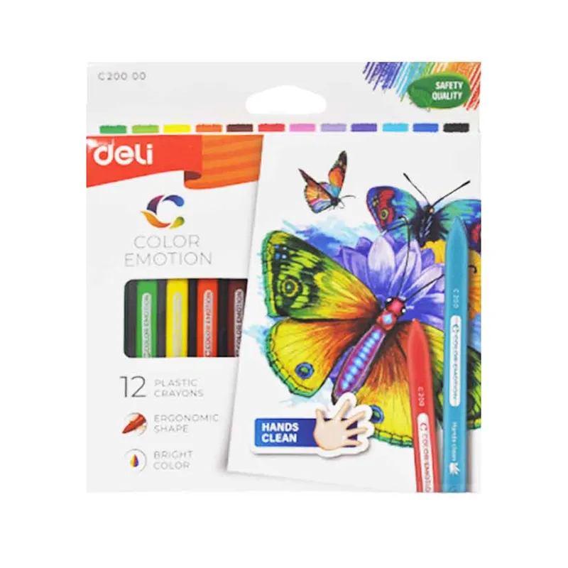 Plastic Crayon Ref C20000 12 Colors Deli