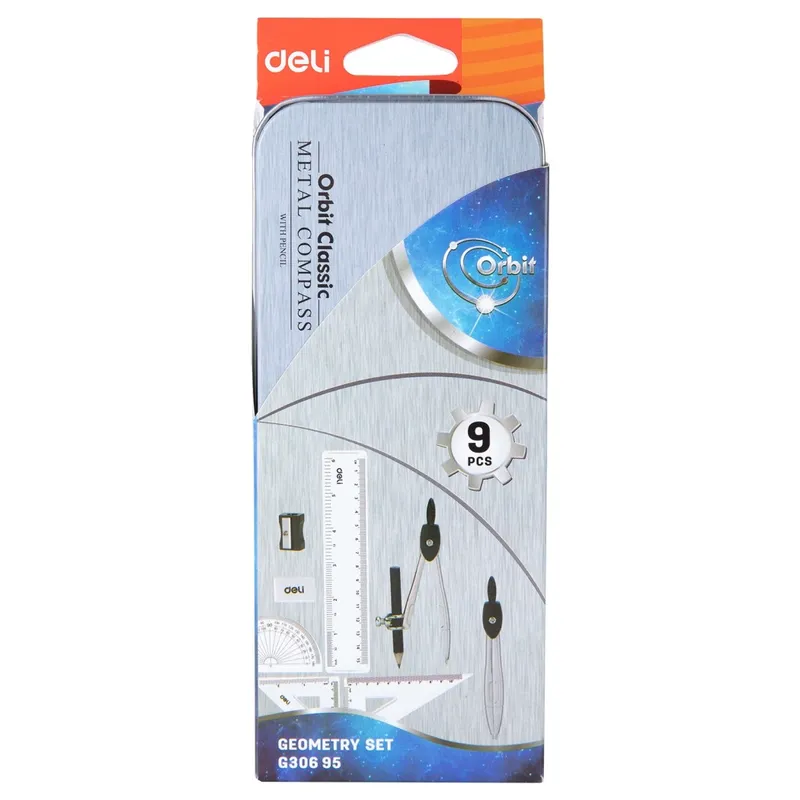 Compass Set G30695 9pcs : Metal box Deli