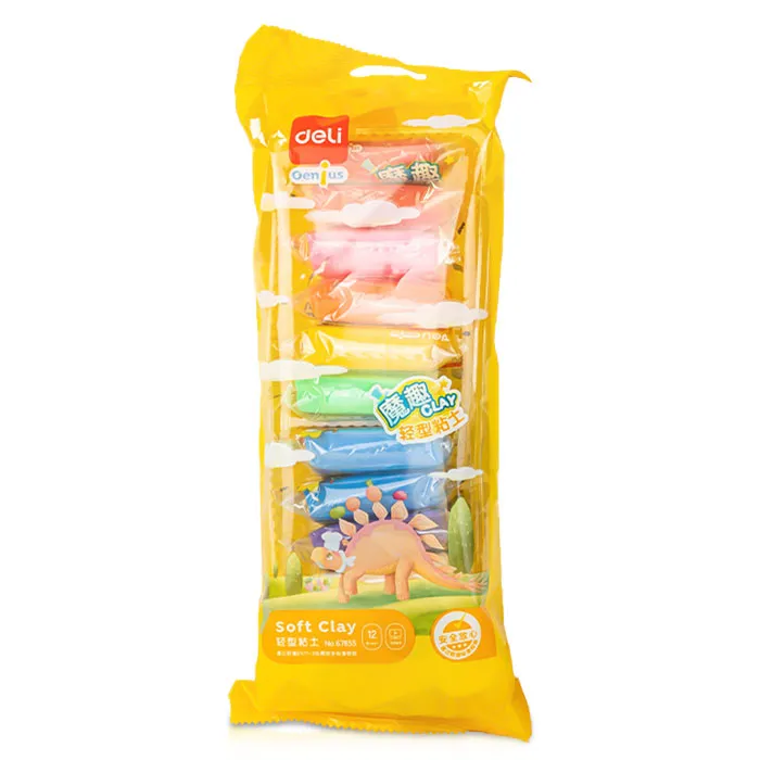 Soft Clay Ref 67855 12 Assorted Colours Deli