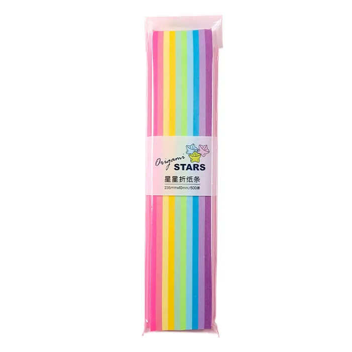 Origami Stars Ref 74834 500 Sheets, 10*235mm, Assorted Colours Deli
